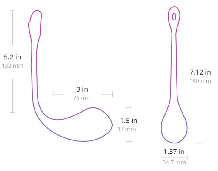 The dimensions of the Lovense toy