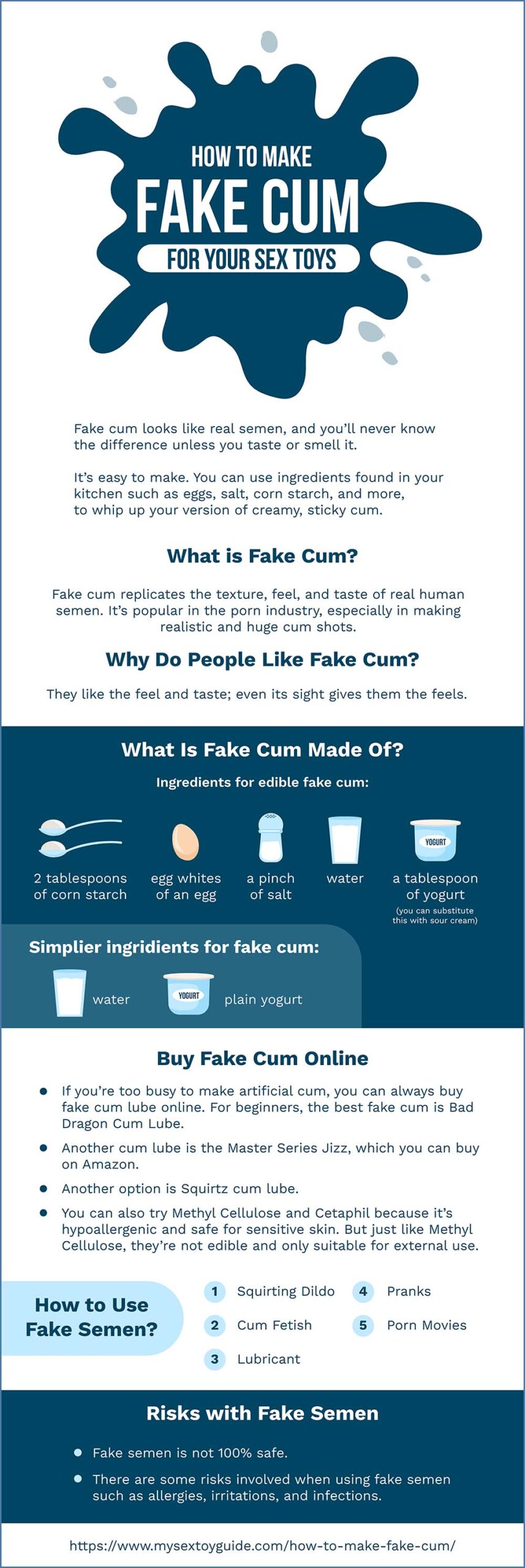 How to Make Fake Cum Infographic