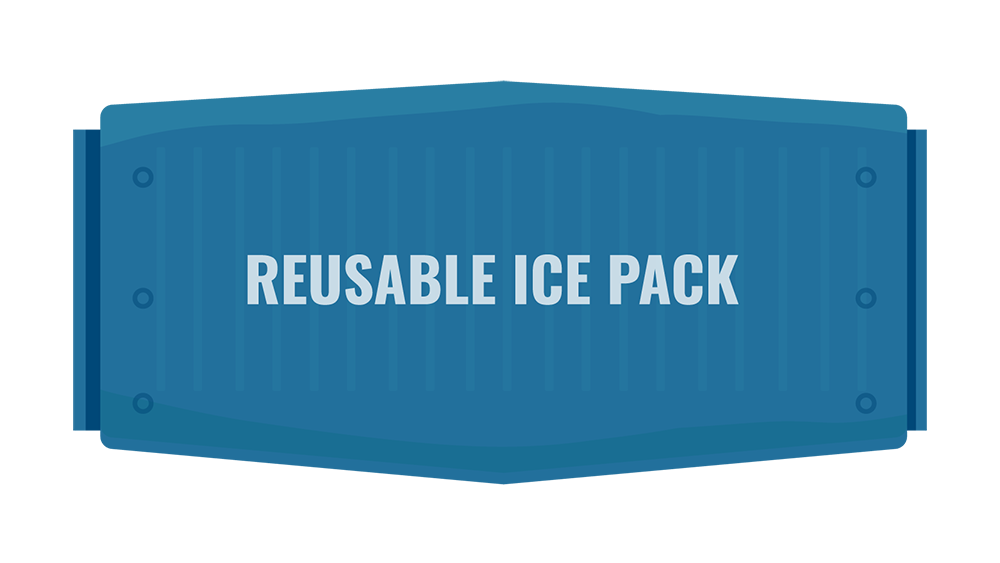 A reusable ice gel pack