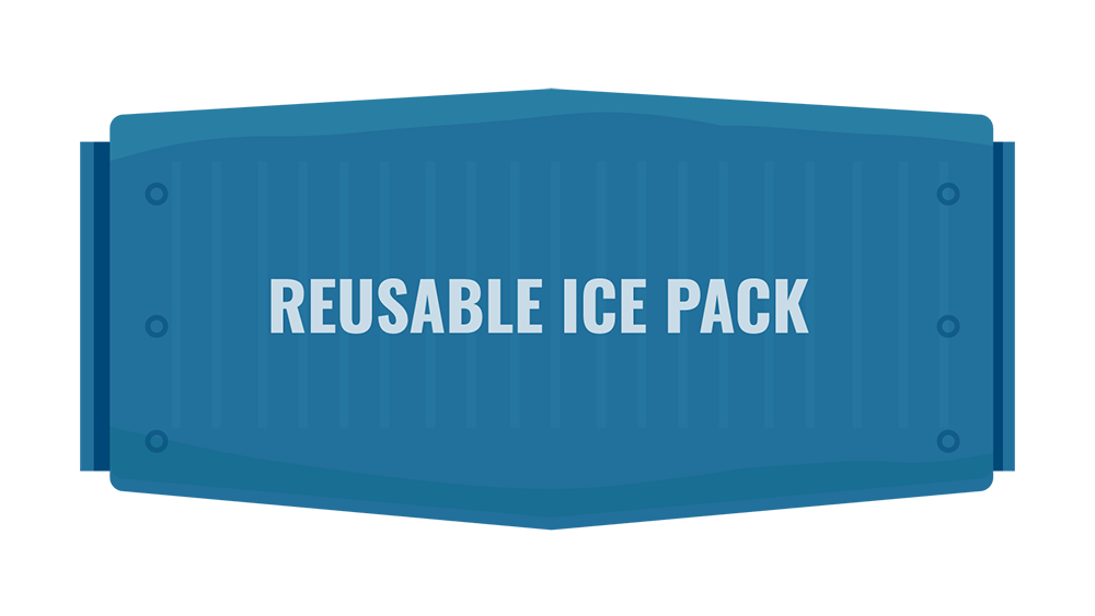 A reusable ice gel pack