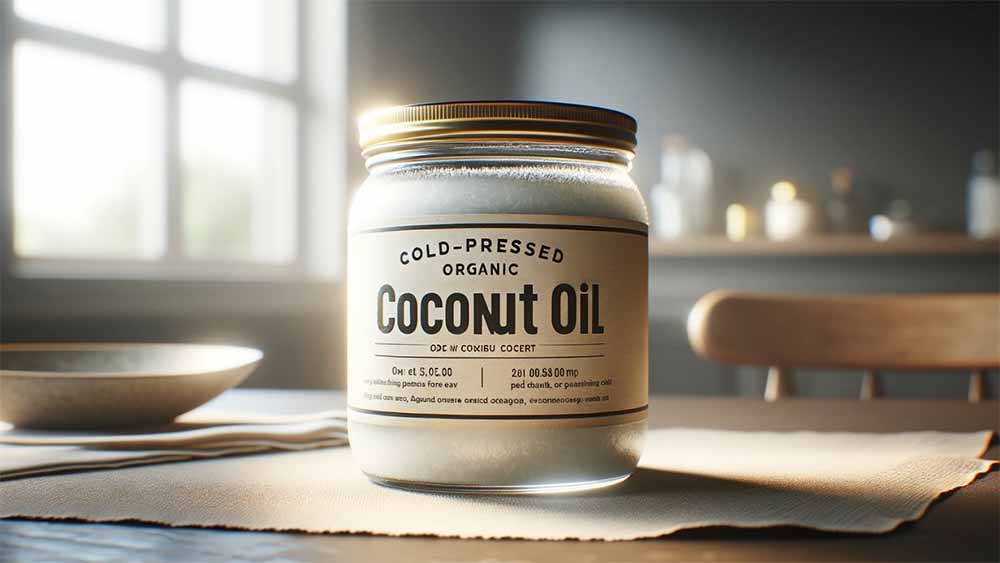 A jar of coconut oil