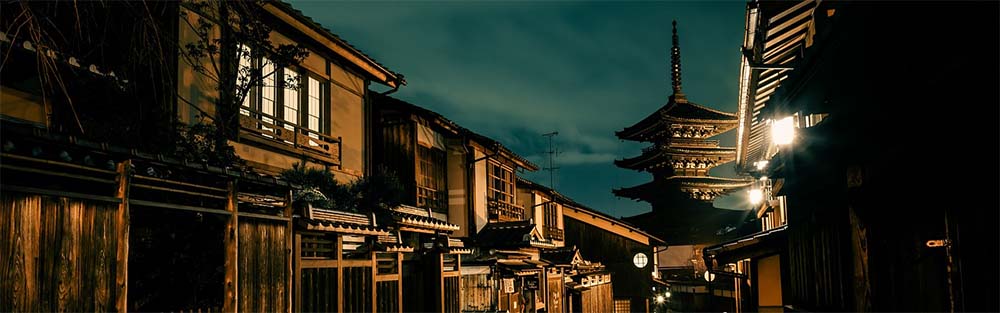 Japanese street at night