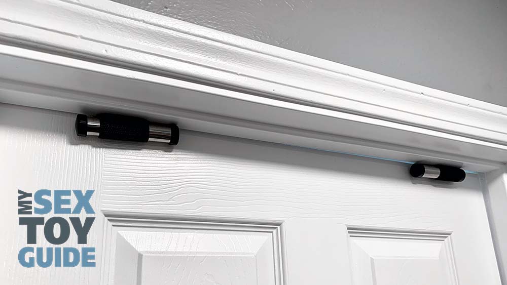 Closeup of the door swings attachment points