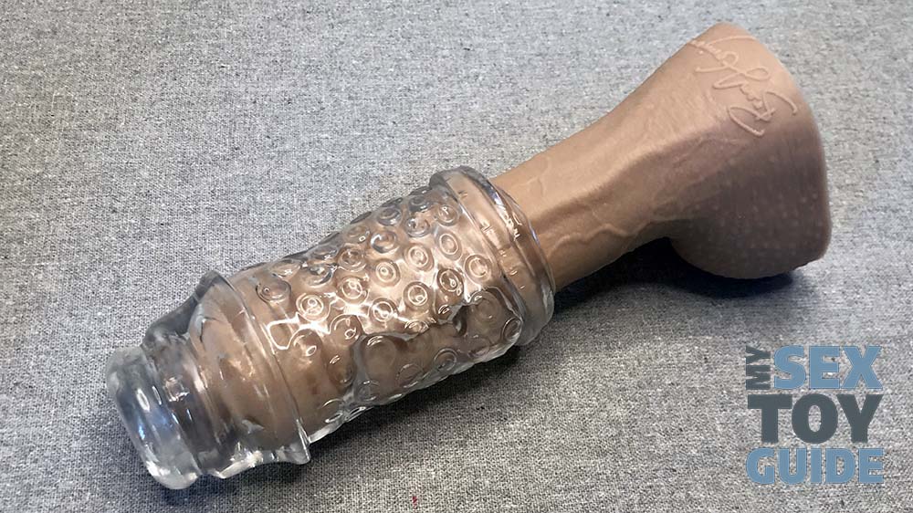 The handy sleeve on a dildo