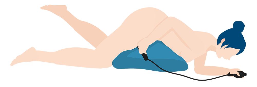 Doggy Style position with an inflatable dildo (Illustration)