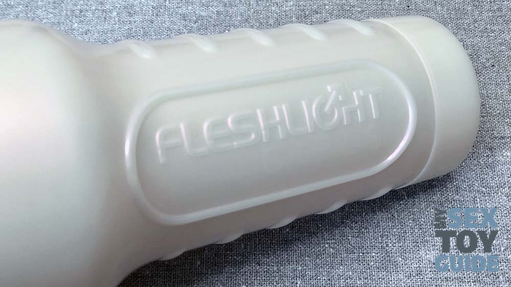 Closeup of the body showing the Fleshlight logo