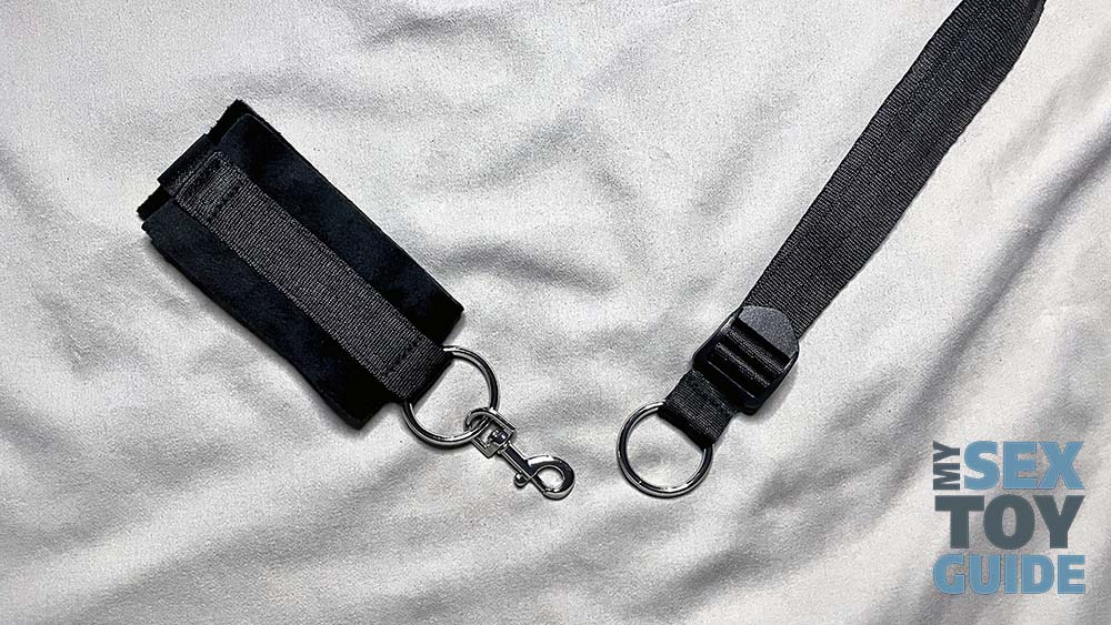 Closeup of a cuff and strap