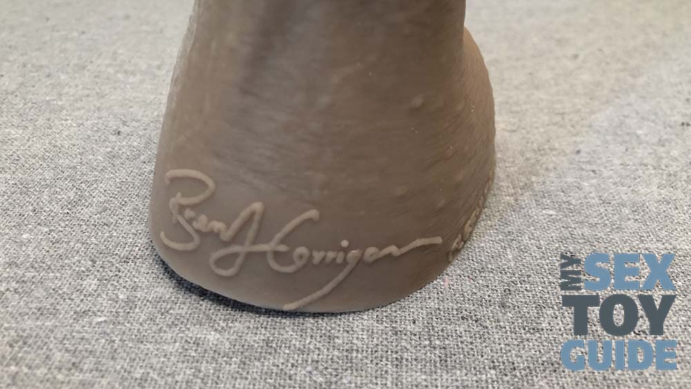 Closeup of the signature on the balls