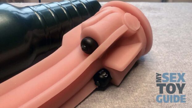 The bullet vibes inserted into the sleeve
