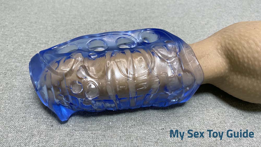 Fleshskins on a dildo