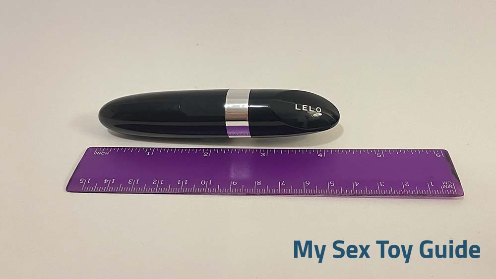 Lelo Mia 2 and a ruler for size reference