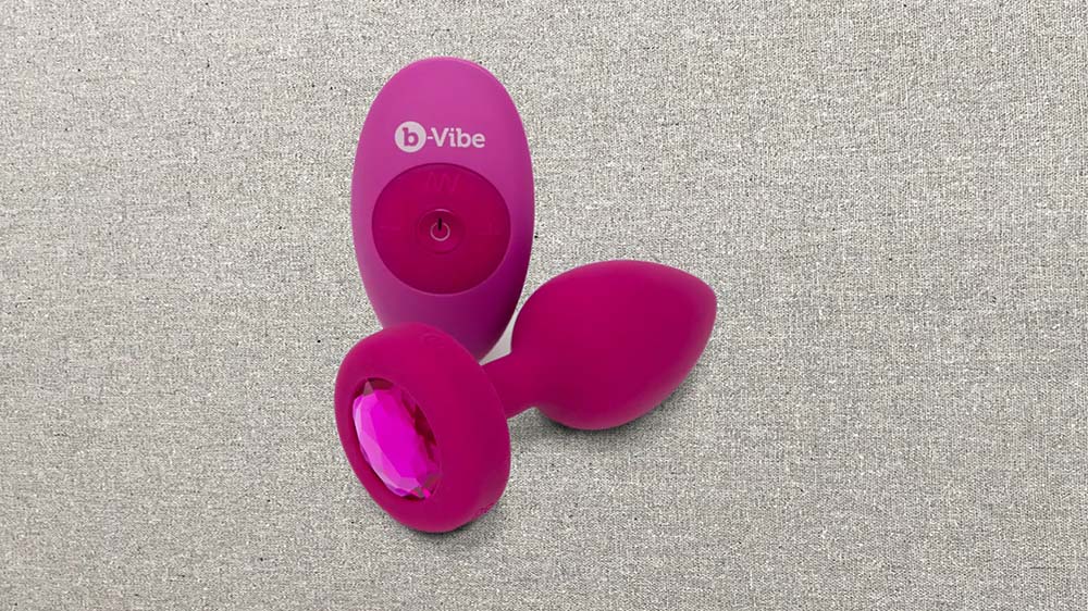 B-Vibe Remote Control Jewelled Butt Plug