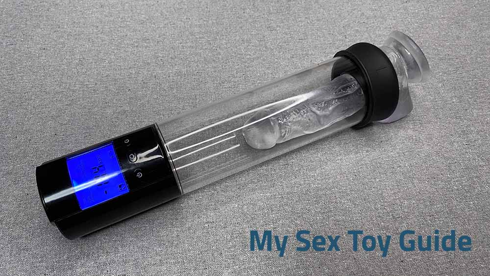 Excelsior dick pump used on a dildo