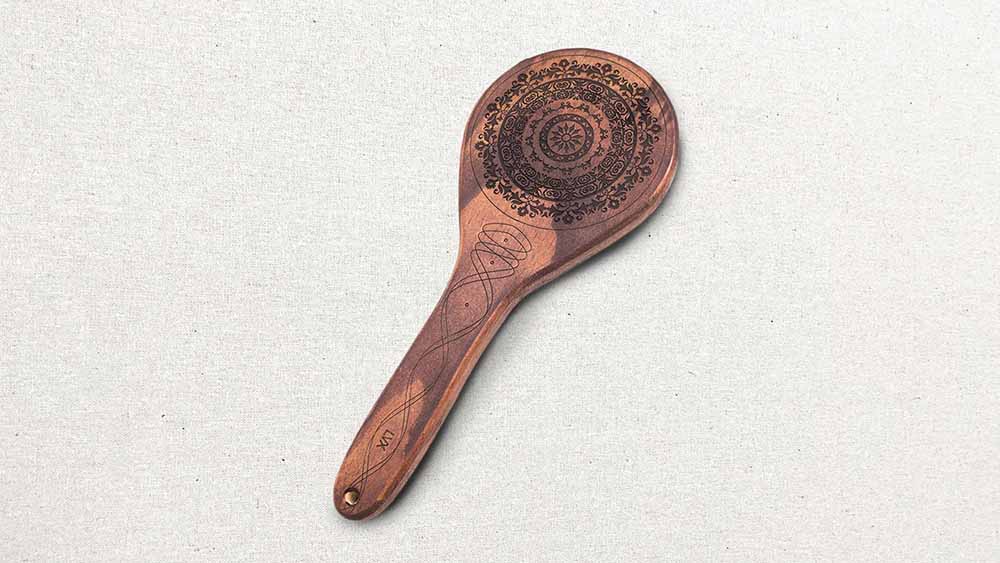 Stockroom Floral Engraved Wood Spanking Paddle