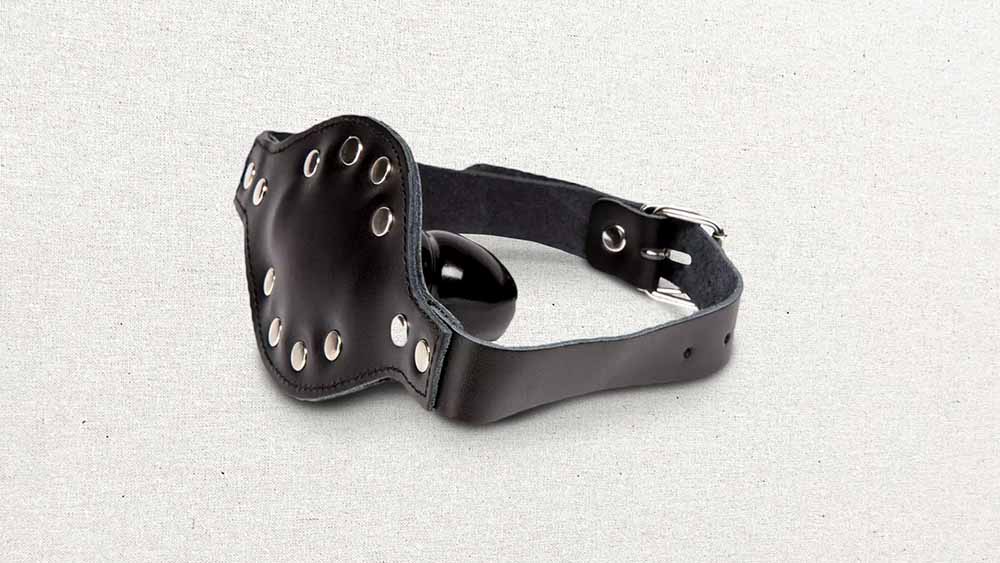 Bondage Boutique's Leather and Studs Dildo Gag