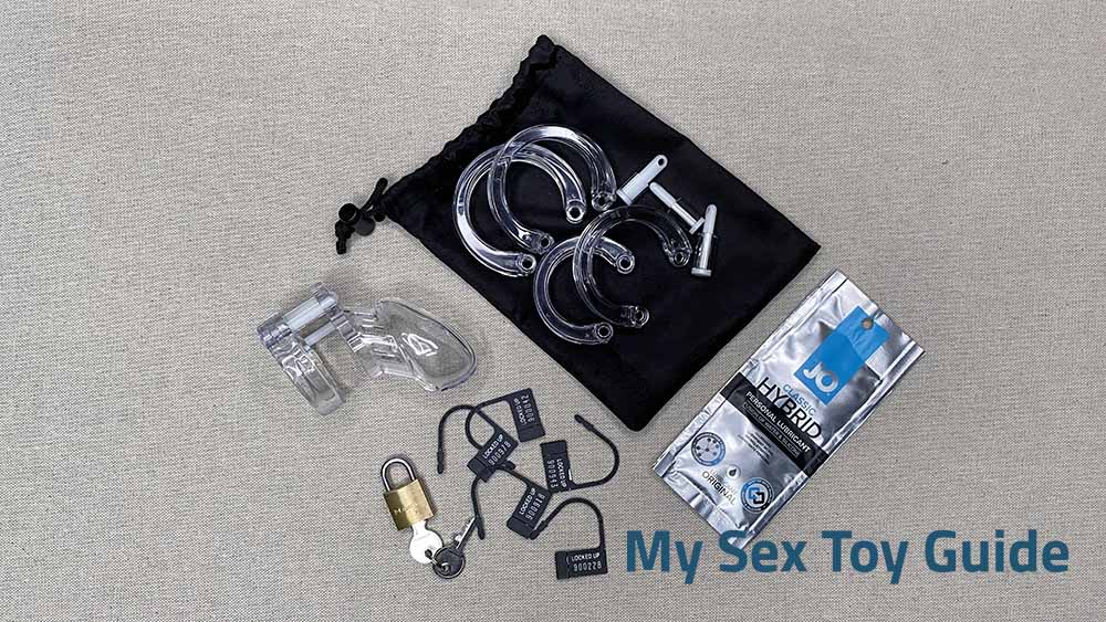 CB-6000S Cock Cage with all the items inside the box
