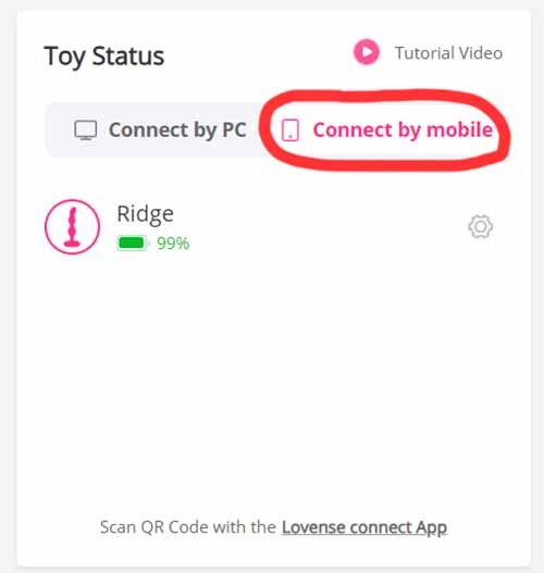 how to connect the toy from the Lovense Cam Extension
