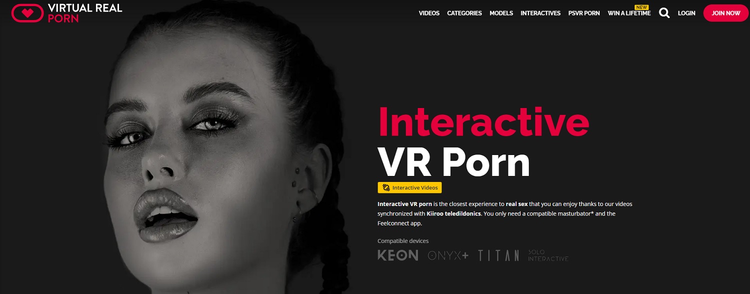 Interactive VR porn home page