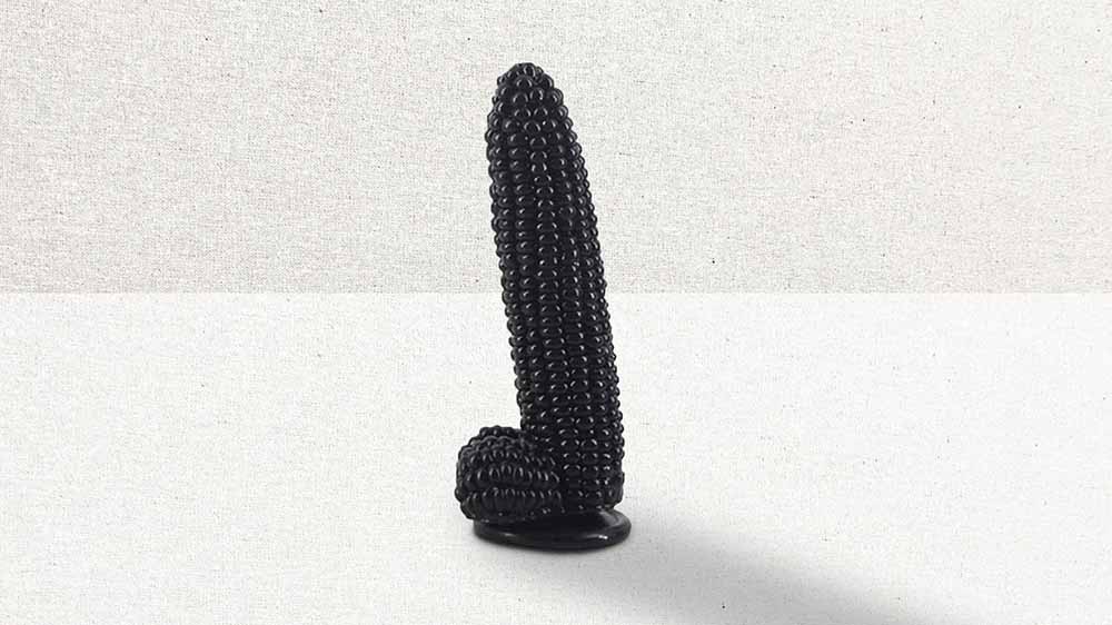 Lovegasm Realistic Black Corn Dildo