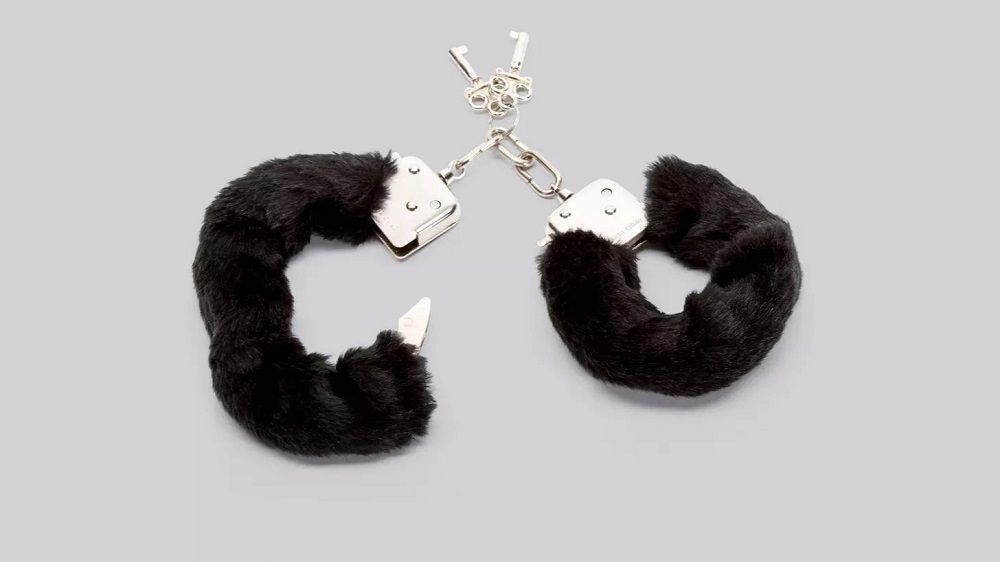 Lovehoney Black Furry Handcuffs