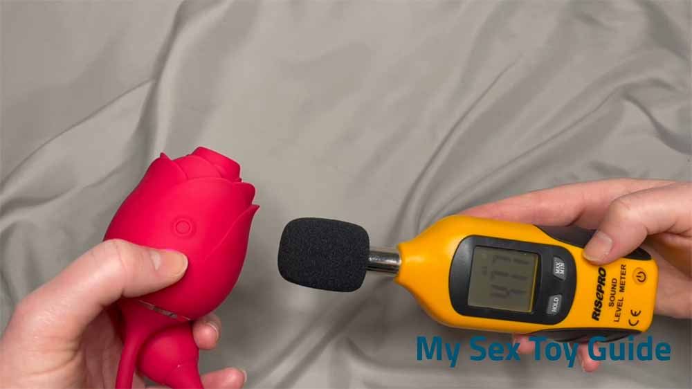 Me measuring the sound level using a decibel meter