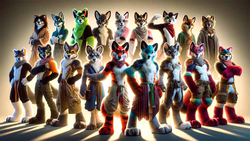 A group of furries