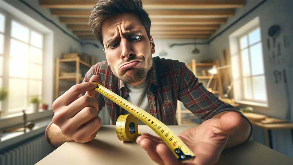 A man holding a tape measure