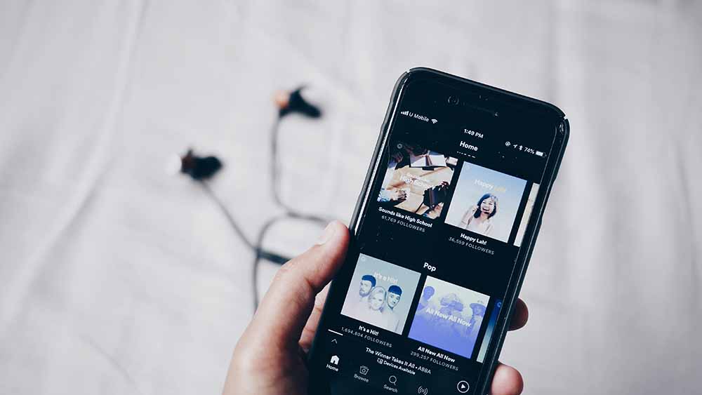 Listening to music on an iPhone