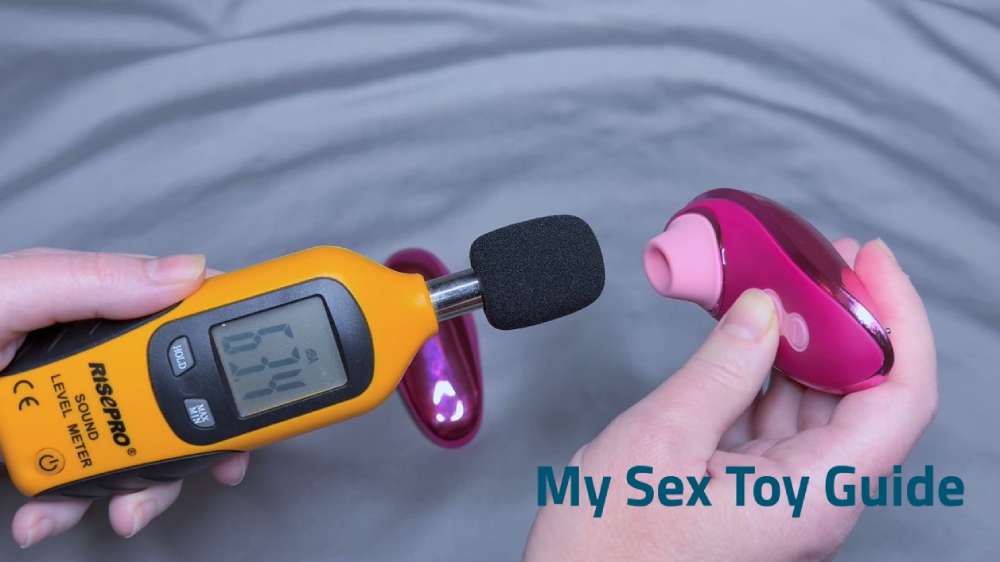 Me testing the sound level using a decibel meter
