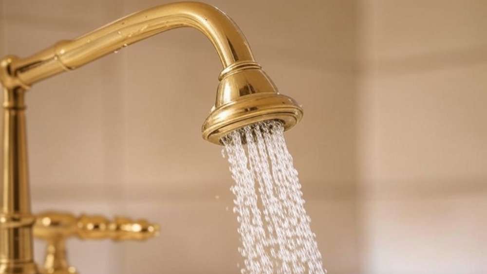 A golden shower faucet