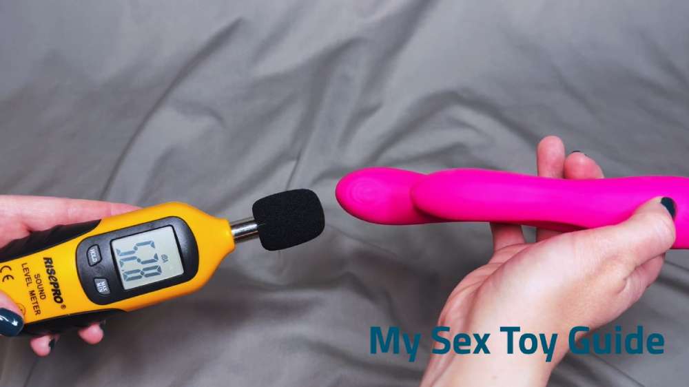 Me testing the sound level using a decibel meter