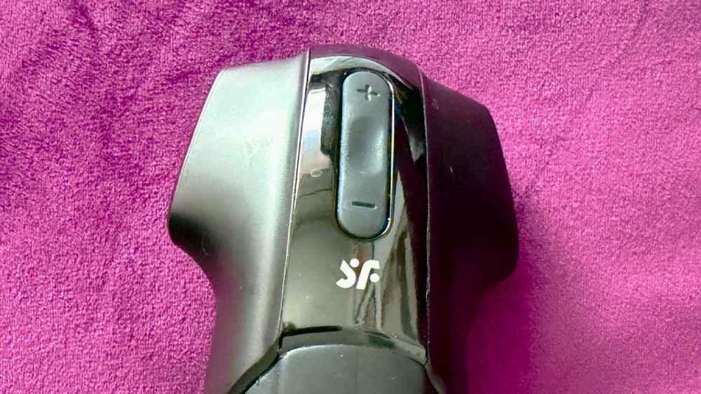 Close-up of the ergonomic handle