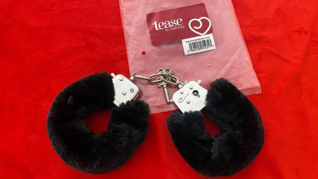 Lovehoney Black Furry Handcuffs
