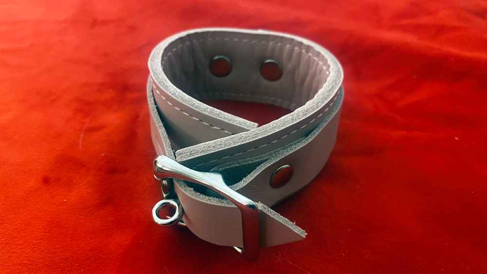 Closeup of one of the wrist cuffs