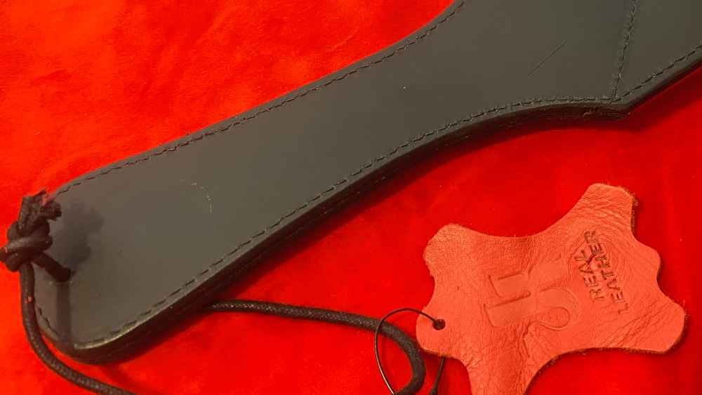 Close-up of the handle