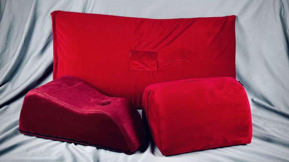 Humphrey next to some of my other sex pillows