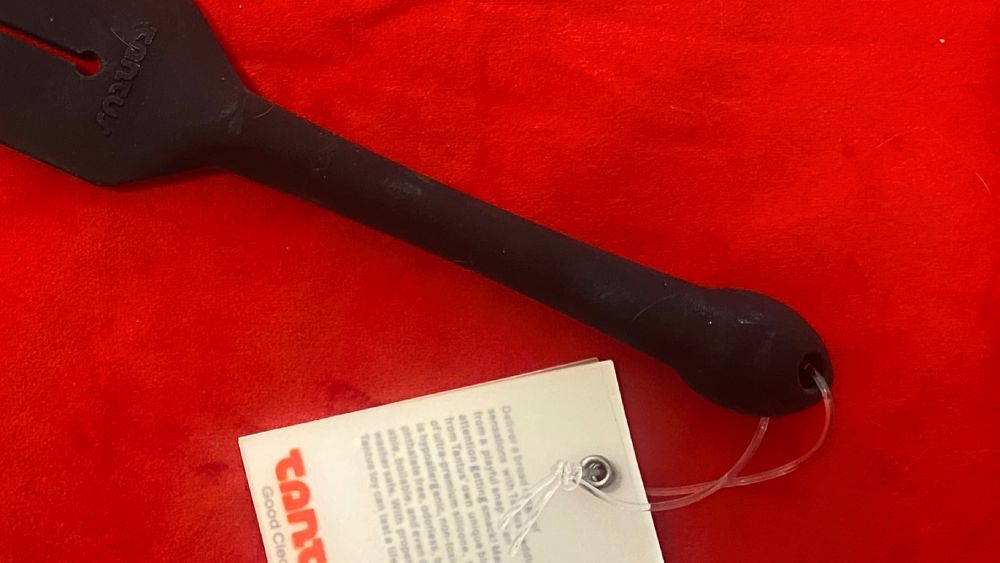 Close-up of the dildo handle