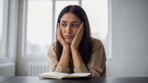 A worried woman