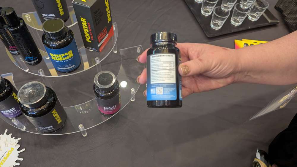 The Popstar booth with their supplements